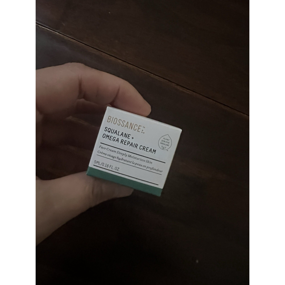 Biossance Squalane + Omega Repair Cream Moisturizer Mini Travel 5ml/.16floz